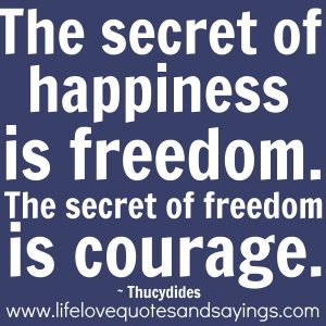 Freedom is never the result of compromise